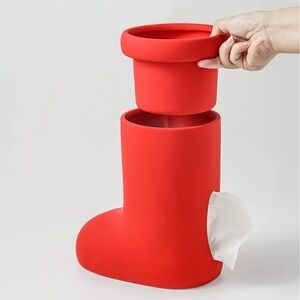 Astro Boy Inspired Red Boot Tissue Box Holder Organizer